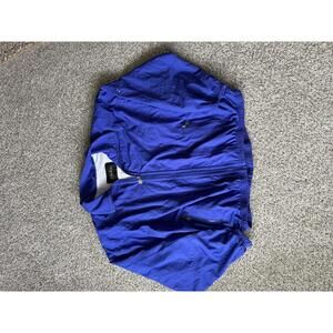 Vintage Kaelin Women's Blue Collared Lined Zip Windbreaker Track Jacket Size 2X